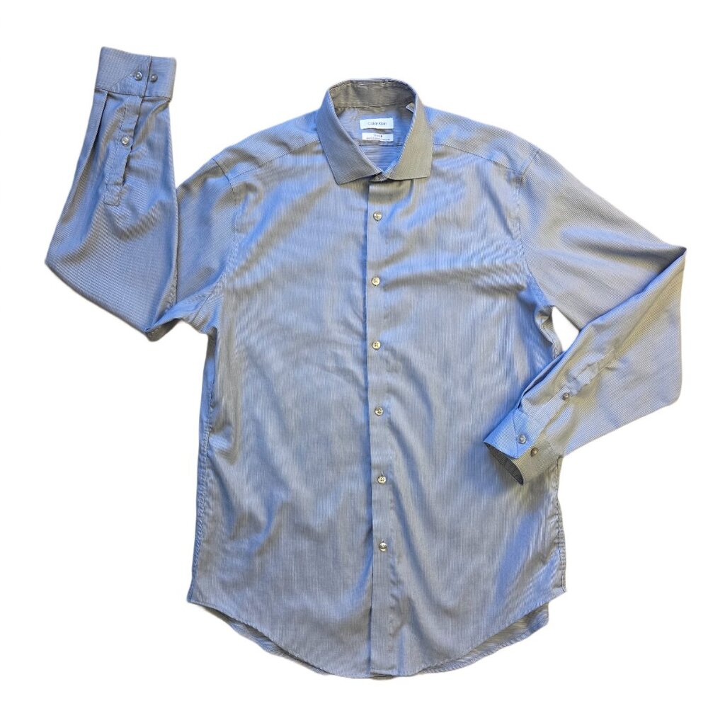 Calvin Klein Steel+ Slim Fit Stretch Dress Shirt - Men's 16, 32/33